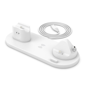 แท่นชาร์จไร้สาย 6-in-1 สำหรับโทรศัพท์ นาฬิกา หูฟัง ชาร์จเร็ว 15W พอร์ต Type-C สถานีชาร์จอุปกรณ์หลายชนิด - Product Image 3