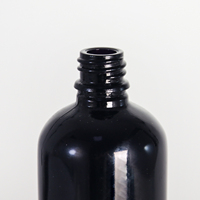 Flacons pulvérisateurs en verre violet foncé de 30, 50 et 100 ml avec impression sérigraphique pour cosmétiques, huiles essentielles, protection UV et collyres