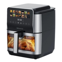 Solution de cuisine tout-en-un : Friteuse à air multifonction 8L 2100W, friture, cuisson, vapeur, déshydratation, fenêtre panoramique, friteuse à air numérique