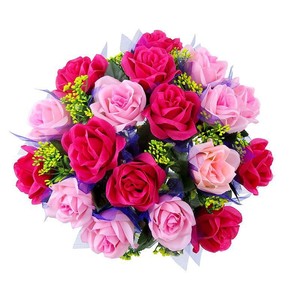 Fiori di Seta Artigianali Hengfang, 18 Rose Simulate <span class=keywords><strong>Stile</strong></span> Principessa, Bouquet da Sposa, Decorazione per la Casa - Product Image 3