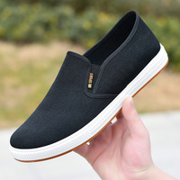 Sepatu kanvas pria RO model low-top, sepatu olahraga anti selip