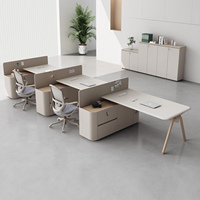 Bureau de direction modulaire en MDF avec chaise intégrée – Combinaison simple et moderne pour personnel, écologique, usage commercial, avec cloison créative