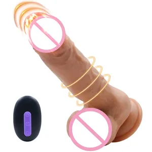 Hot Sale Remote Control G Spot Realistic Dildo With Ball Strong Suction Cup Huge Realistic Women Dildos