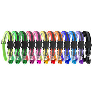 <span class=keywords><strong>Collar</strong></span> de nailon reflectante para gato, <span class=keywords><strong>Collar</strong></span> de seguridad reflectante para cachorros, perros pequeños, gatitos y gatos, con campana, 12 colores - Product Image 5