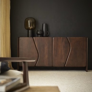 Buffet moderne personnalisé en brun foncé avec une ligne organique et un design sculptural, table basse, <span class=keywords><strong>meuble</strong></span> TV, table d'appoint, table de divertissement - Product Image 1