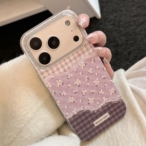 Custodia Protettiva Retrò <span class=keywords><strong>Viola</strong></span> con Fiori Glitterati e Dettagli a Contrasto per <span class=keywords><strong>iPhone</strong></span> 11 13 16 17 <span class=keywords><strong>Pro</strong></span> <span class=keywords><strong>Max</strong></span> - Disponibile per Dropshipping - Product Image 4