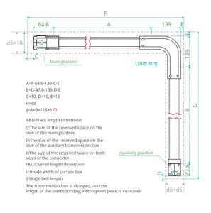 BCM500 Electric <strong>Curtain</strong> Track <strong>Rail</strong> 90/135 Degree Arc Track <strong>Corner</strong> for Window Smart Electronic Metal for Bathroom Application - Product Image 5