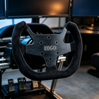 Volant de course en suède de type D de 270 mm à 6 trous, avec cadre en aluminium, pour modification de jeux de course sur PC – Vente directe usine