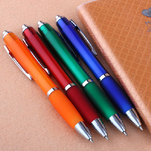 Eco-Friendly Hotel Pens Custom Logo 1.0mm Writing Width New Cheap Silicone Soft Rubber Coated Click <b>Plastic</b> Finish Promotional - Product Image 2