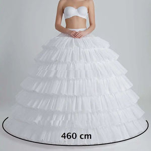 AL1643 Falda de Tul de Alta Calidad con 6 Aros y 7 Capas, Estilo Loto, <span class=keywords><strong>para</strong></span> Vestidos de Novia, Anillo de Acero Largo y Resistente de 8mm, Falda Interior de Cancán - Product Image 1