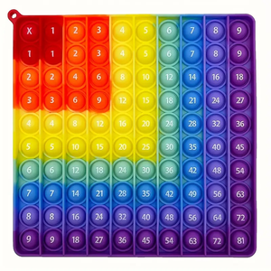 9x9 Multiplication Addition Math Learning Push Bubble Fidget Pop jouets, Rainbow Right Angle Pop Jouets éducatifs pour enfants - Product Image 3