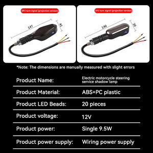 Feux de signalisation de virage pour moto, étanches IP67, LED colorées, feux arrière d'avertissement, 12V-24V, feux auxiliaires pour moto - Product Image 2