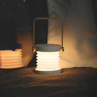 Lampe de table pliable Led Lanterne Lumière Usb Rechargeable Capteur Tactile Gradateur Lampe de bureau pour chevet Lecture Camping Extérieur