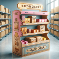 Support de présentation en carton ondulé pour produits cosmétiques, présentoir de sol pop-up PLV pour magasins de détail