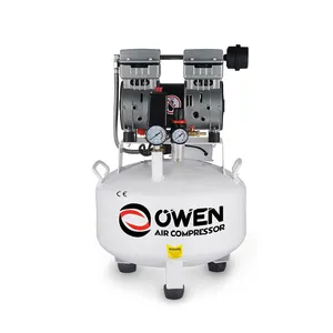 Compresseurs d'air verticaux à faible bruit Owen 30L petit compresseur d'air médical portable dentaire sans huile