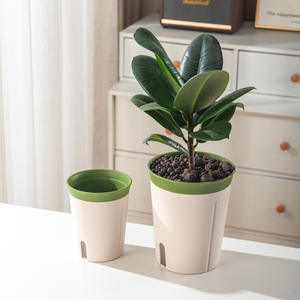 Vente en gros auto-arrosage intelligent <span class=keywords><strong>petit</strong></span> pot de fleurs moderne en <span class=keywords><strong>plastique</strong></span> Pot de fleur Pot pour <span class=keywords><strong>jardin</strong></span> décoration de la maison - Product Image 1