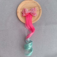 BELLE WORLD Pince à Cheveux Nœud Papillon en Cristal Dégradé Élégant pour Enfants, Accessoire de Coiffure pour Filles, Nouvel An