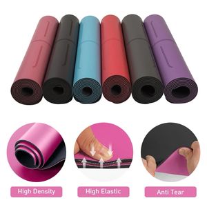 Tapete de <span class=keywords><strong>Yoga</strong></span> <span class=keywords><strong>Ashtanga</strong></span> Antideslizante de TPE de 6mm, Antibacterial, Protección de Articulaciones, Impresión Personalizada Ecológica, para Pilates - Product Image 4