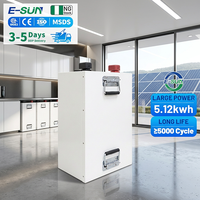 Sistem Baterai Rumah E-Sun Factory Direct 5KWh LiFePO4 25.6V 200Ah 5120wh 5.12kwh, Penyimpanan Baterai Surya untuk Baterai Surya Rumah
