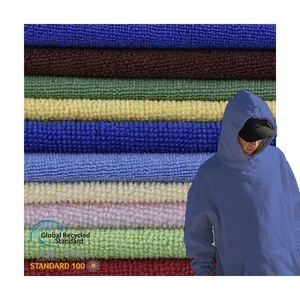Factory Sale Stock 100 Polyester Double Check Terry Towel Fabric 250gsm Knit Fabric Beach Towel