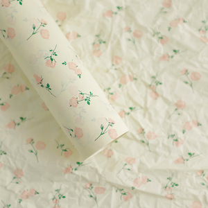 Custom Printed Floral <b>Tissue</b> <b>Paper</b> Gift Wrap Liner Eco-Friendly Art <b>Paper</b> 17gsm Uncoated Offset Printing - Product Image 2