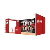 Stan Pameran Modular Aluminium SEG 10x20 kaki Bebas Alat untuk Pameran Pakaian dengan Rak Gantung Baju