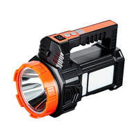 Lampe torche rechargeable solaire avec lumière latérale COB, affichage numérique, batterie externe pour le camping, les situations d'urgence et les secours