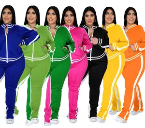 2021 осенняя одежда 7 цветов плюс размер 3XL 4XL 5XL толстовка из двух частей спортивный костюм для джоггера комплект одежды для женщин