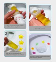 Nettoyant Gel pour Cuvette de Toilettes, Désodorisant Gel en Forme de Fleur, Gel Nettoyant pour Toilettes, Élimination des Taches