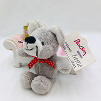 Offre Spéciale – Jouets en Peluche Personnalisés OEM en Forme de Souris Grise Mignonne – Porte-clés en Peluche Douce de 10 cm pour Sac