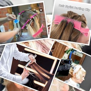 Pinces de Coiffure Professionnelles Noires et Roses en Gros, Pinces à <span class=keywords><strong>Cheveux</strong></span> pour Salon, Outils de Coiffure, Pinces de Séparation avec Logo Personnalisé - Product Image 6