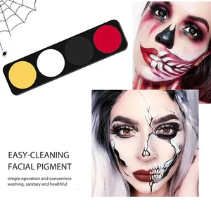 Gesichts farbe Horror Thema Halloween Make-up Set mit Eyeliner Party Make-up 4 Farben Körper bemalung Kunst Farbe Palette Make-up Kit