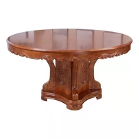 Table à manger ronde moderne et élégante avec plateau en bois pour la maison, l'hôtel, l'appartement et la restauration