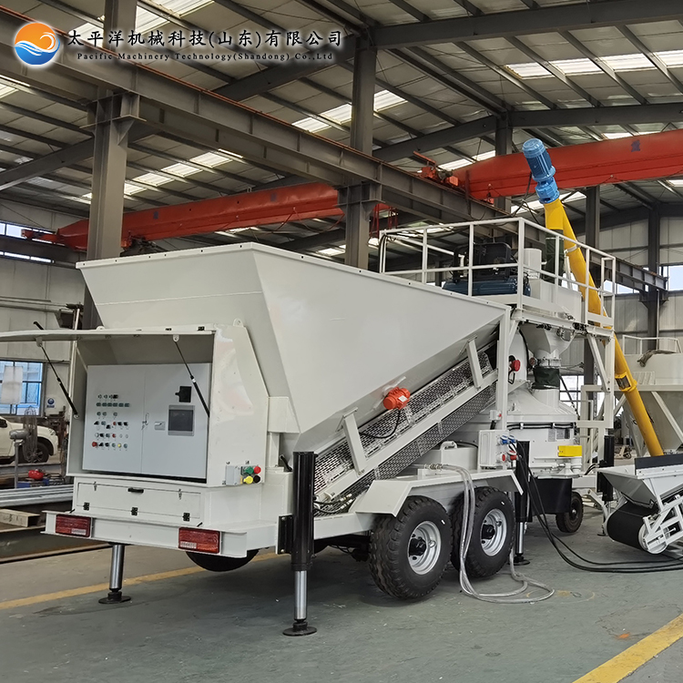 Mobile portable fully automatic cement mixer 10 to 50 m3/h small concrete batching plant for sale