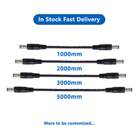 Câble d'alimentation DC5521 mâle-mâle en cuivre nu pour faisceau de câblage de serrure intelligente à empreinte digitale, 3 m, 20 AWG