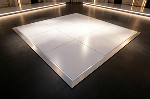 Panel de Suelo de Madera Contrachapada para Pista de Baile, Portátil, Brillante, Fácil de Instalar, de 1m*1m, 3ft*3ft, 4ft*4ft, 2ft*2ft, con Bordes de Aluminio - Product Image 1