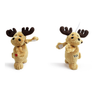 Cadeaux de Noël personnalisés en gros, jouet en peluche en coton, pendentif cerf en peluche, porte-clés en peluche avec logo personnalisé