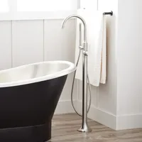 Robinet de bain autoportant en laiton robinet sur pied robinet de baignoire baignoire autoportante avec robinet monté sur baignoire