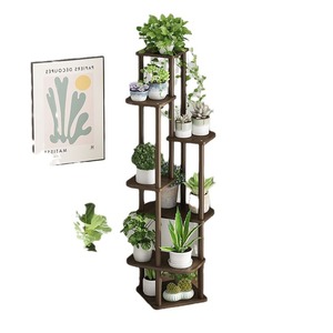 ขาตั้งต้นไม้ไม้เนื้อแข็ง ดีไซน์ไม่สมมาตร สำหรับวางในบ้าน วางบนพื้น สำหรับไม้อวบน้ำ ไม้โปโธส ตกแต่งห้องนั่งเล่น ตกแต่งบ้าน - Product Image 5