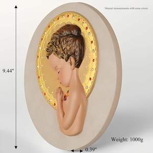 Produits en stock Souvenir religieux catholique Figurine personnalisée pour enfant bébé 9,44''H Sacré-Cœur de Jésus Décoration murale - Product Image 5