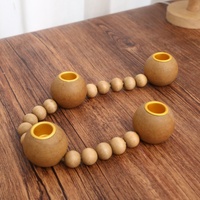 Porte-bougie artisanal en bois vieilli de style rustique et antique, design artistique personnalisé, décoration pour la maison, restaurant, mariage, vintage