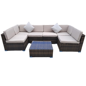 Yoho Ensemble de patio durable de meubles extérieurs modernes en métal PP pour le salon, la salle à manger et la cour - Product Image 4