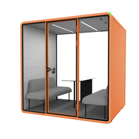 Cabine Acoustique de Bureau Hecor, Cabine Insonorisée Personnalisée, Cabine Préfabriquée Imperméable, Intérieur/Extérieur, Espace de Travail Silencieux pour Entretiens et Études