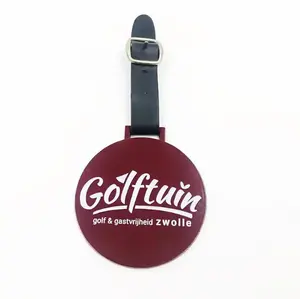 热卖定制金属高尔夫个性化制作标志批发搪瓷圆形高尔夫球袋标签