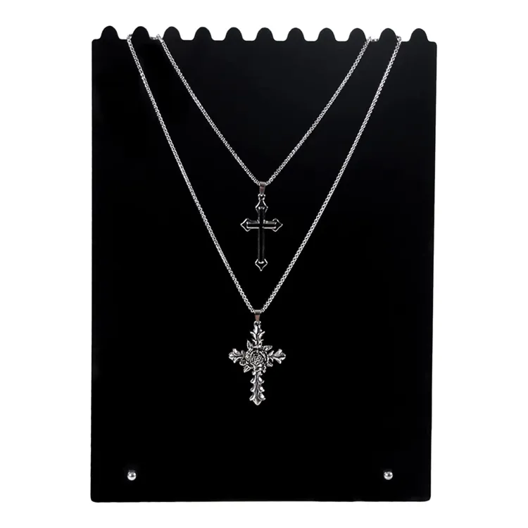 Hot Sale Black Acryl Halskette Display Stand Schmuck halter Displays für den Verkauf von Ketten