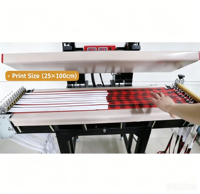 Presse à chaud manuelle 25*100cm pour rubans et sublimation double face