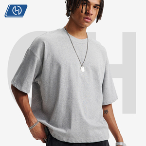 275G Heavyweight Compact Double Yarn Cotton Unisex Loose Boxy Cropped Breathable Wrinkle Resistant Trendy Streetwear <strong>Basic</strong> Tees - Product Image 1