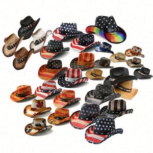 Wholesale Custom Cowboy <b>Hat</b> Sombrero De Paja Wide Brimmed <b>Hat</b> Manufacturer for Women in <b>Summer</b> <b>Straw</b> Cowboy <b>Hats</b> for Men - Product Image 2