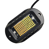 Luces LED Rock Light Kingshowstar con Control Remoto por Aplicación, 12V, Accesorios para Auto, Color Ámbar y Blanco, Luces Rock Light de Doble Color