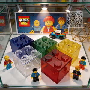 Regalo di Natale Perfetto, Salvadanaio Stile Mattoncini da Costruzione, Divertente Contenitore per Monete, Decorazione per Casa e Ufficio, Regalo per Amici e Famiglia - Product Image 6